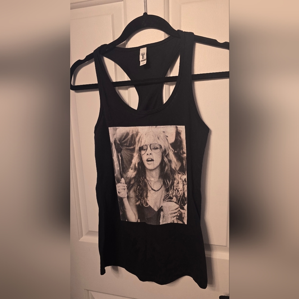 Black Graphic Tank Top